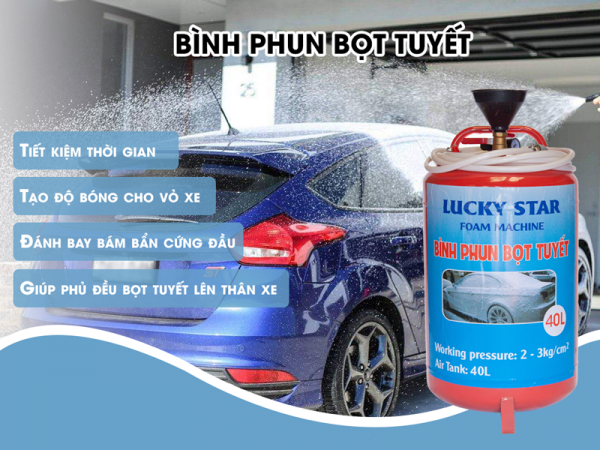 Cách tạo bọt tuyết rửa xe